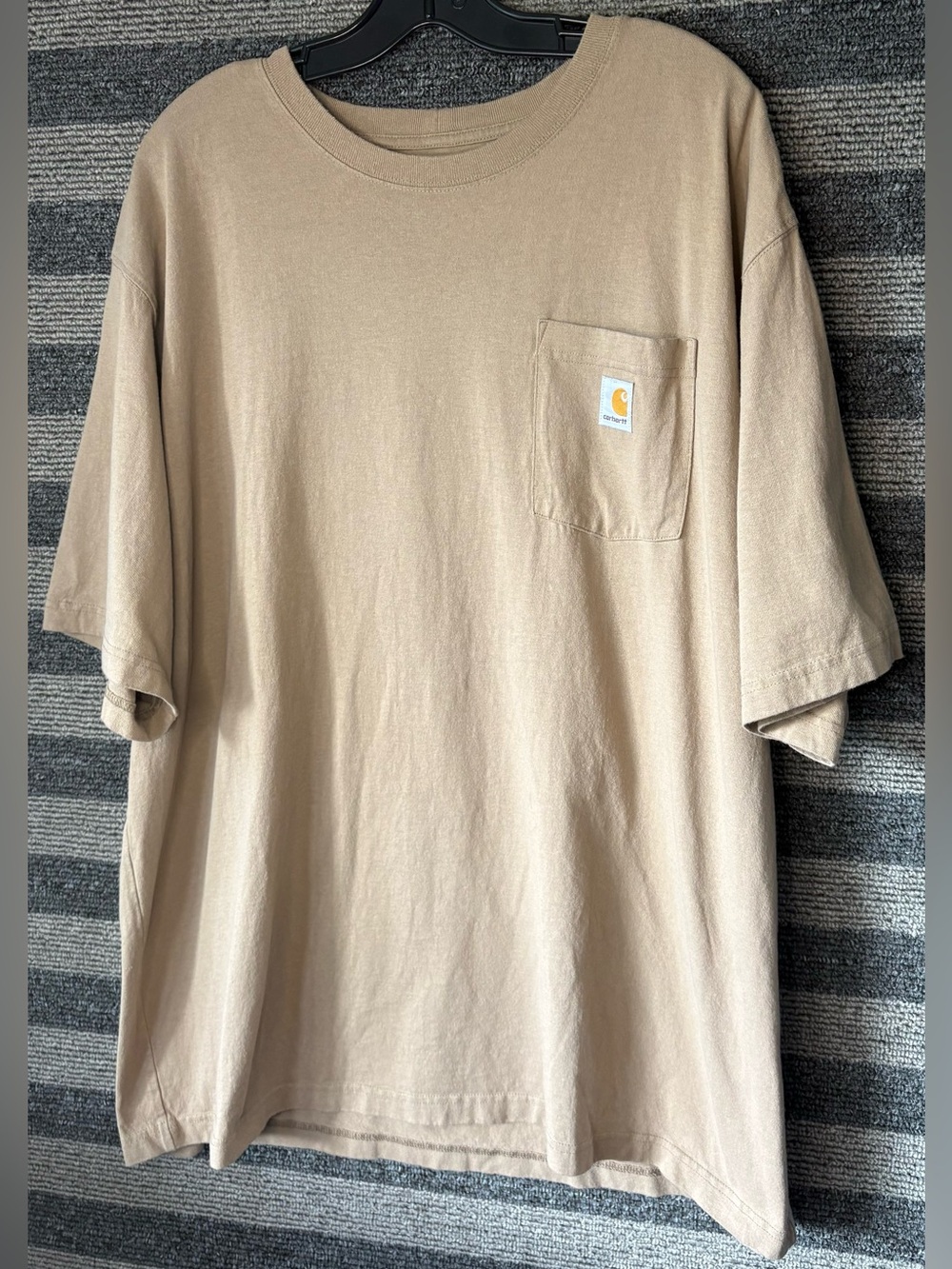 Carhartt Short-Sleeve Pocket T-Shirt in Tan Size 2XL Loose Fit EUC
